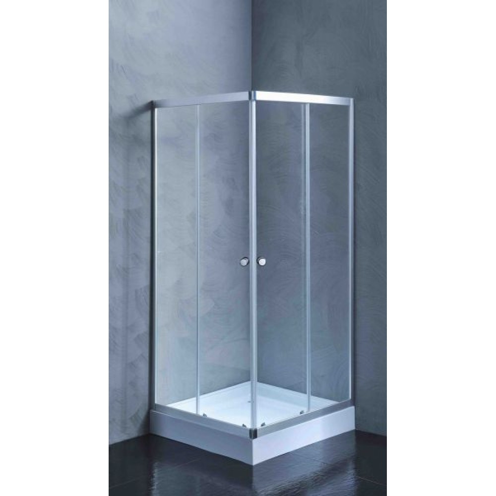 MYKONOS 80X80 CHROME GLASS 5MM 